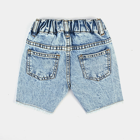 Infant Boys Denim Rigid Shorts (Basic) - Light Blue