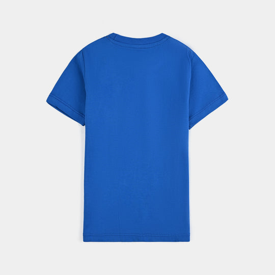 Boys Cotton Jersey T-Shirt HS Surf Board-Blue