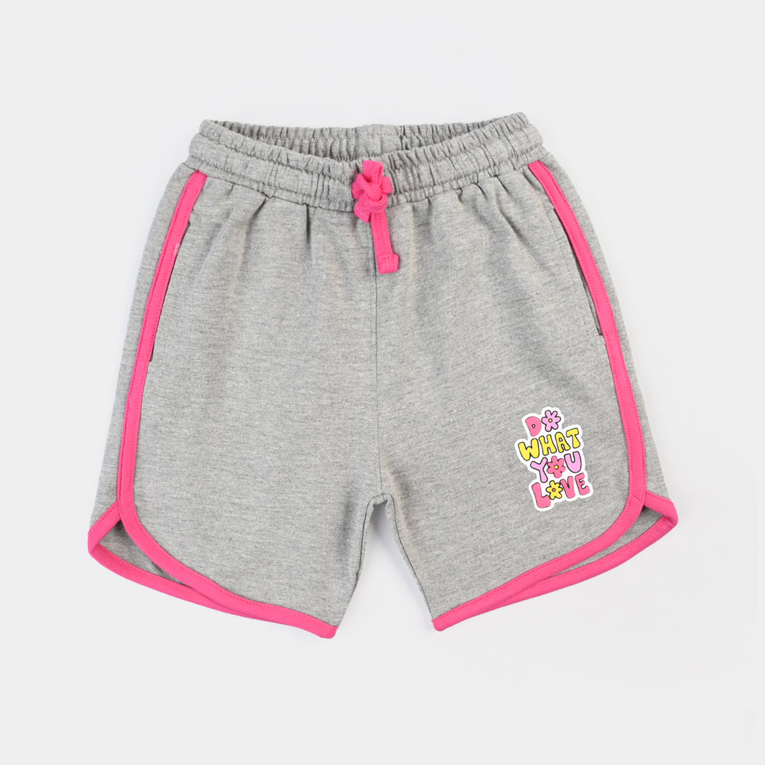 Girls Jersey/Terry Short You Love-H.grey