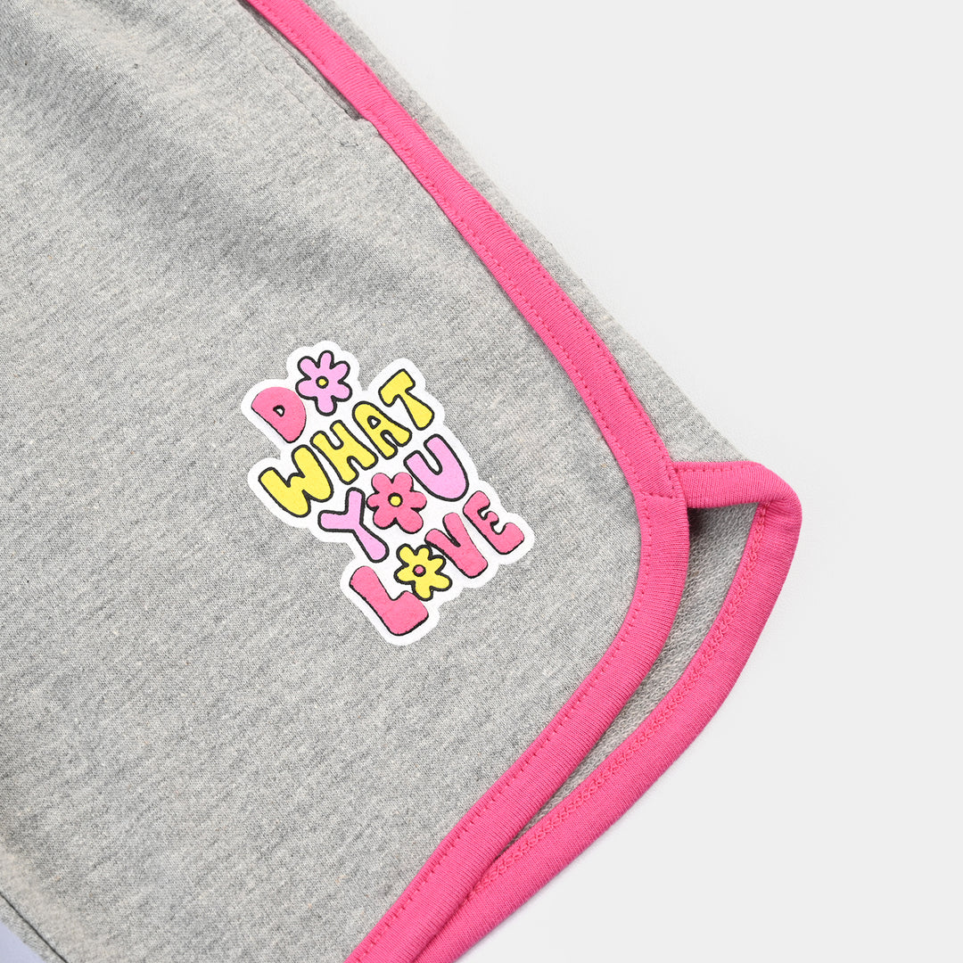 Girls Jersey/Terry Short You Love-H.grey
