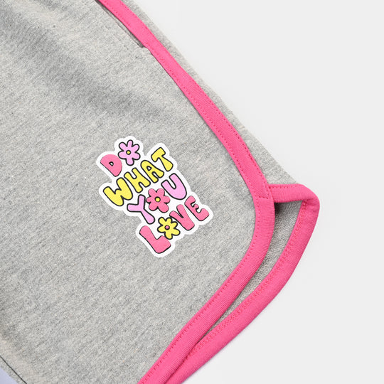 Girls Jersey/Terry Short You Love-H.grey