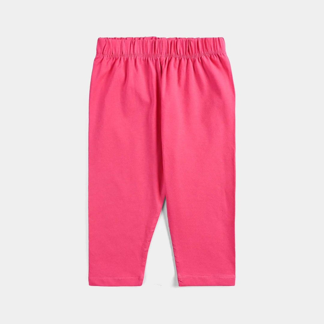 Infant Girls Jersey/Terry Tights - Pink
