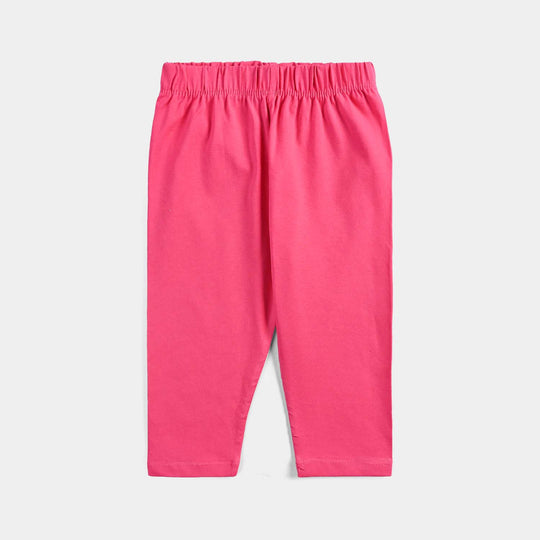 Infant Girls Jersey/Terry Tights - Pink