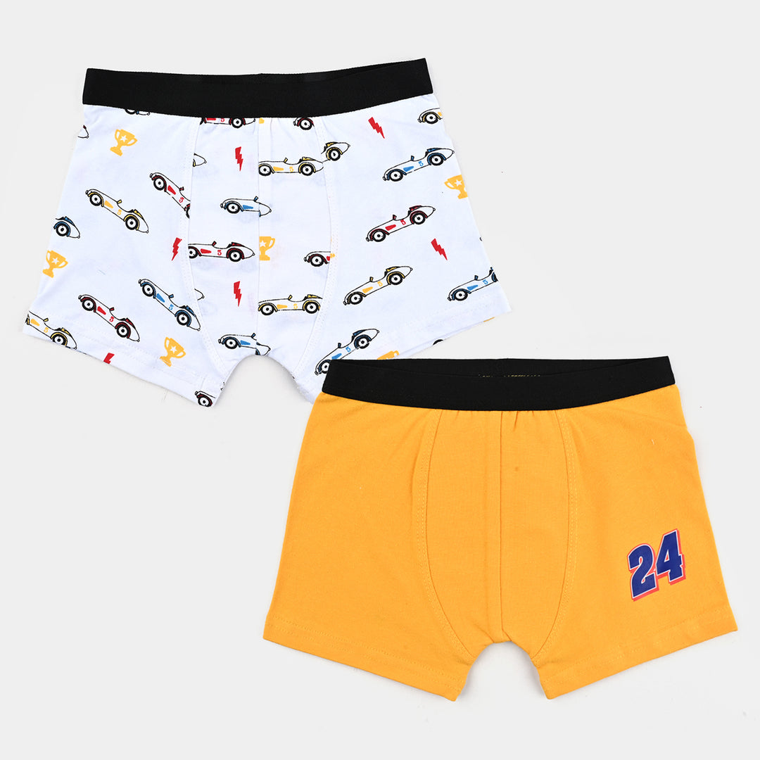 Boys Cotton Jersey Boxer Pack of 2 (Cars) - Multi/Citrus