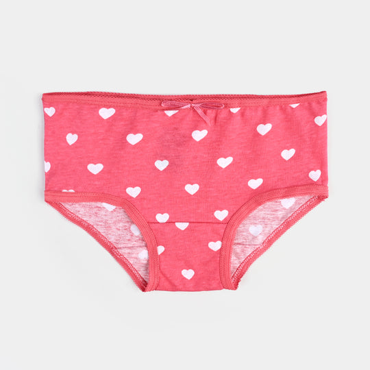 Pack of 2 Girls Cotton Jersey Panties Hearts-Pink/White