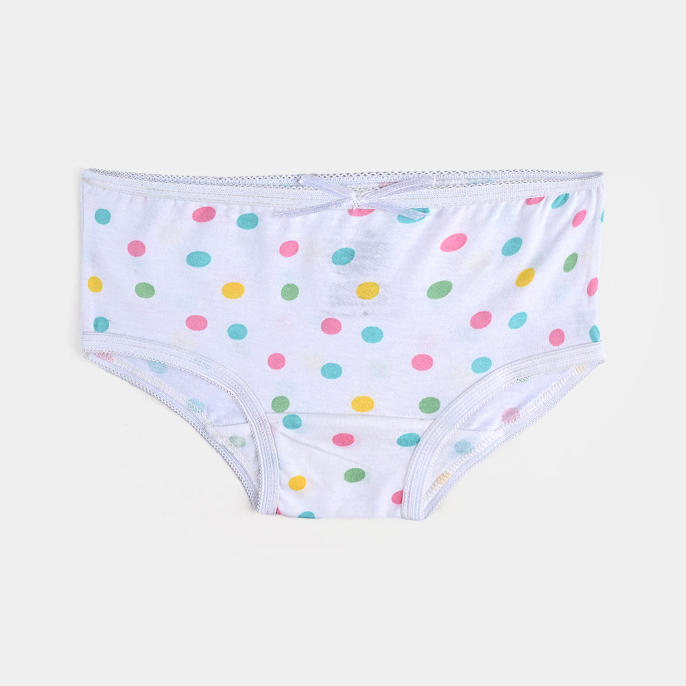 Pack of 2 Girls Cotton Jersey Panties Polka Dots-Navy/White