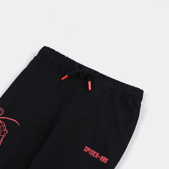 Boys Cotton Terry Pyjama-Jet Black