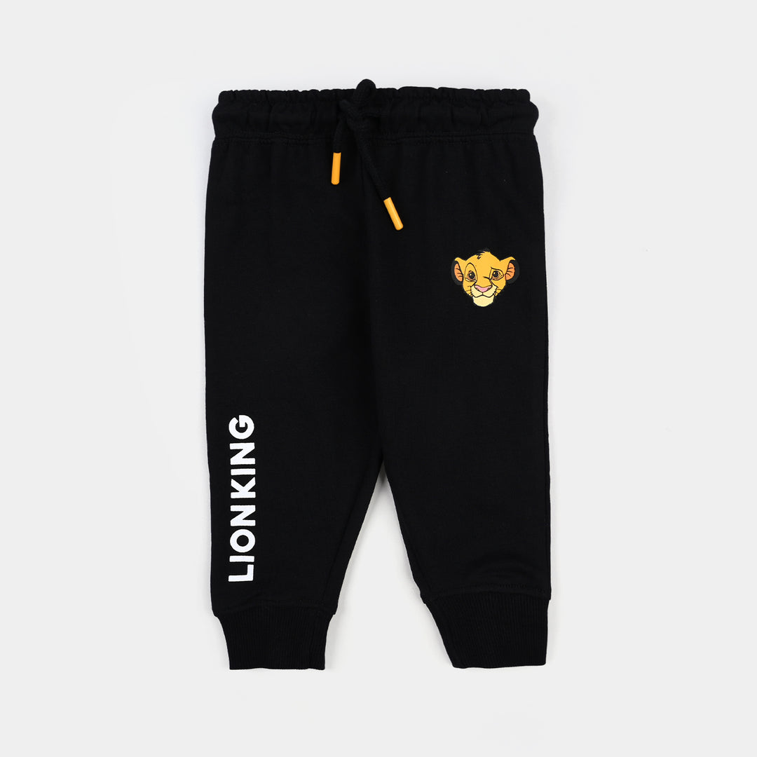 Infant Boys Cotton Terry Pyjama (Lion King) - Jet Black