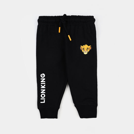 Infant Boys Cotton Terry Pyjama (Lion King) - Jet Black