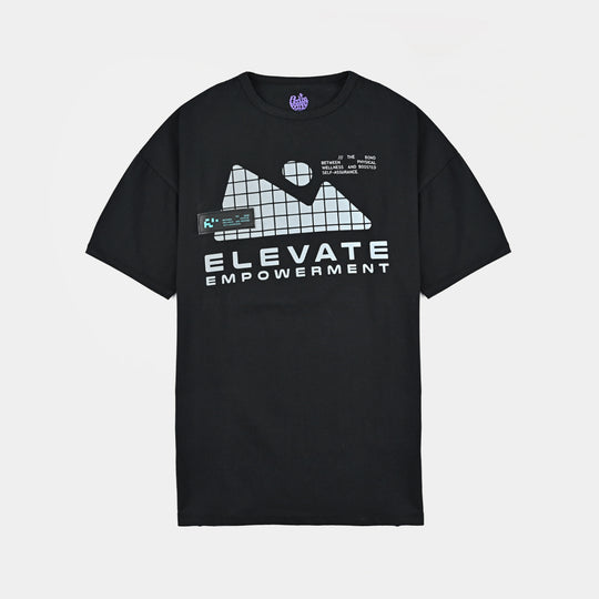 Boys Lycra Jersey T-Shirt (Elevate) - Black