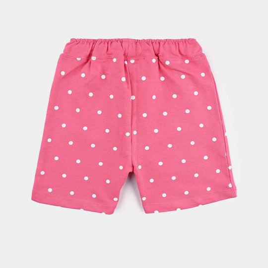 Infant Girls Cotton Terry Short - Hot Pink