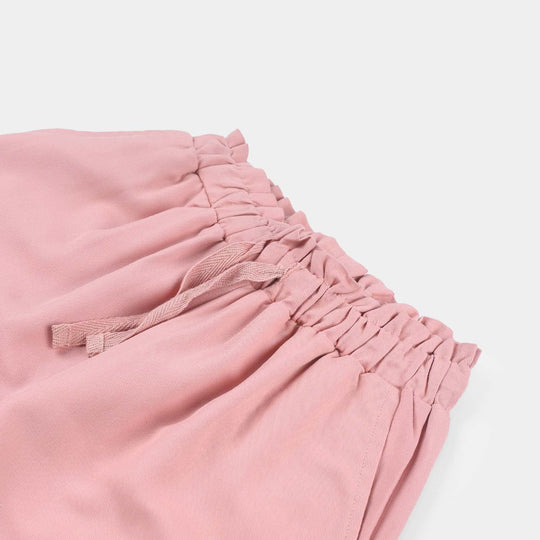 Girls Cotton Twill Pant Pink Cargo