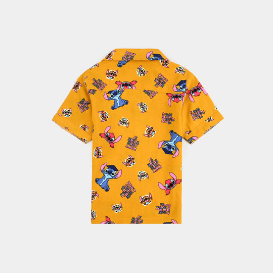 Infant Girls Viscose Nightwear (AOP Stitch) - Yellow