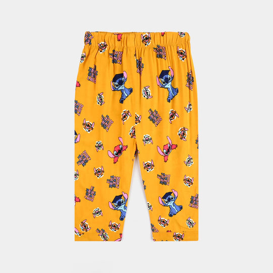 Infant Girls Viscose Nightwear (AOP Stitch) - Yellow