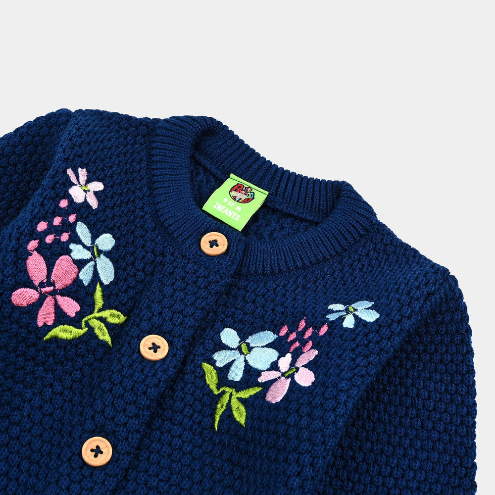 Infant Girls Acrylic Sweater Lilly - Royal Blue
