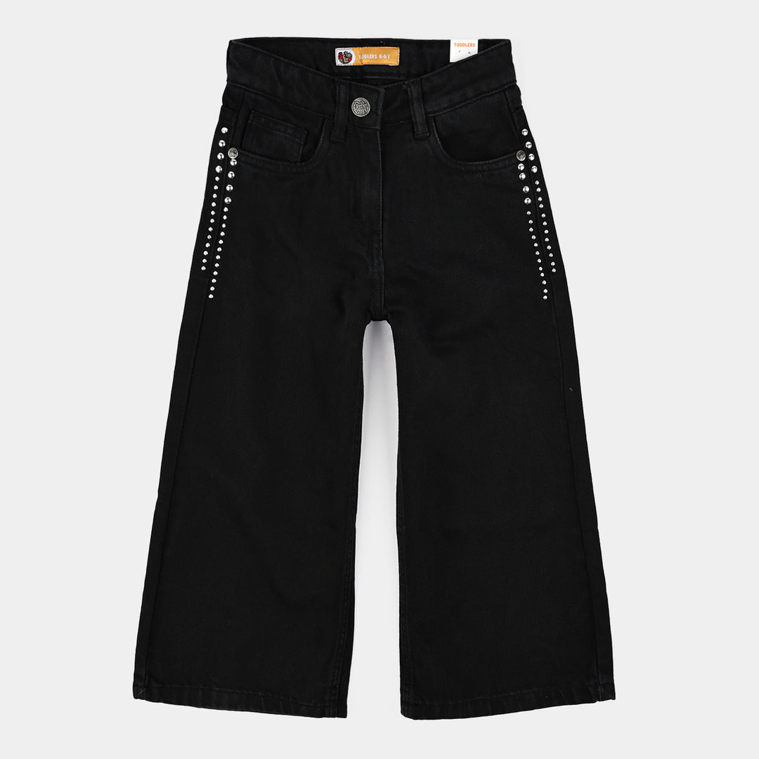Girls Denim rigid Pant - Black