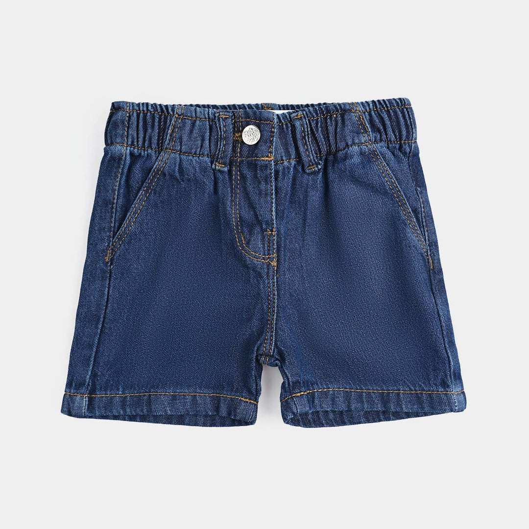 Infant Girls Denim rigid Short Basic-DARK BLUE