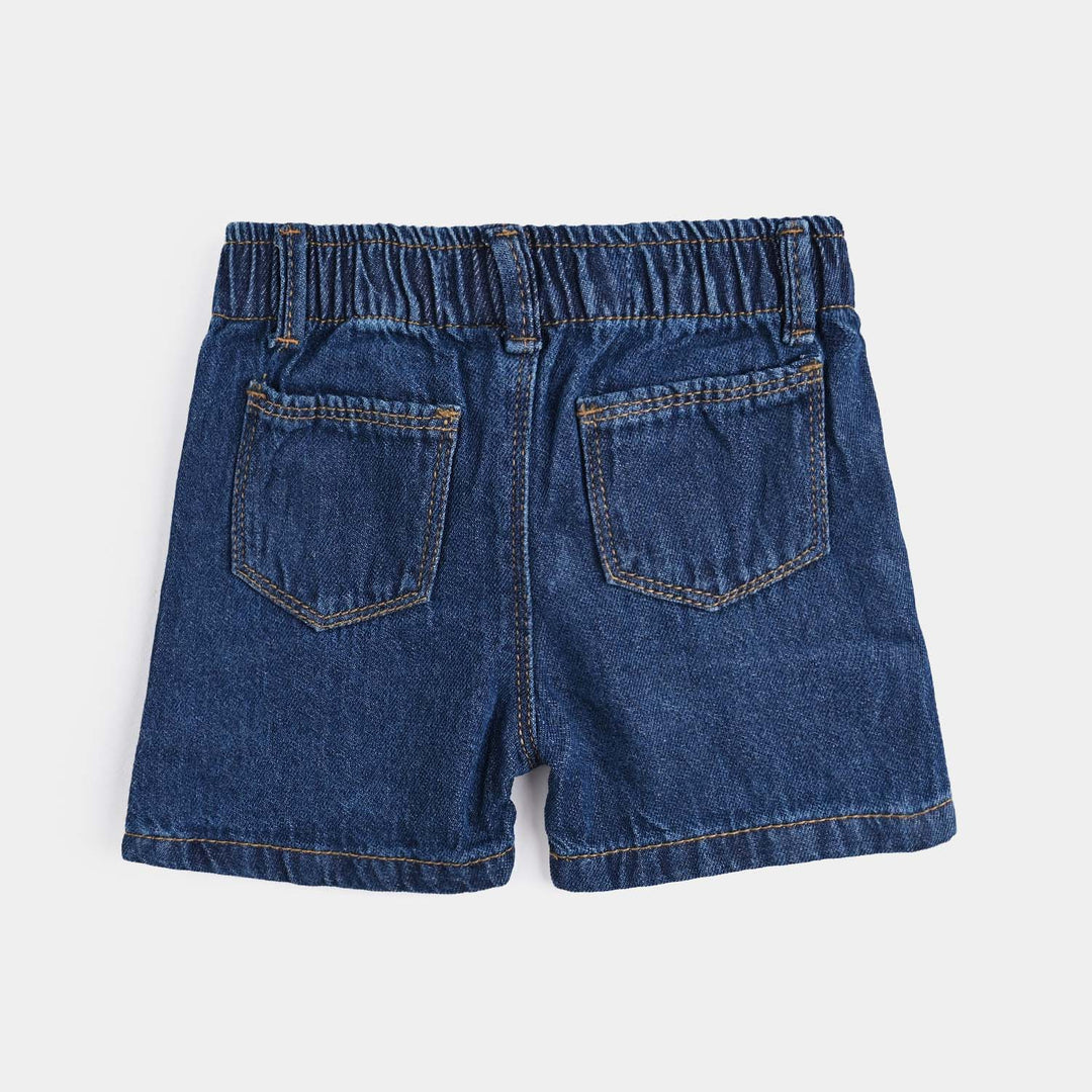 Infant Girls Denim rigid Short Basic-DARK BLUE