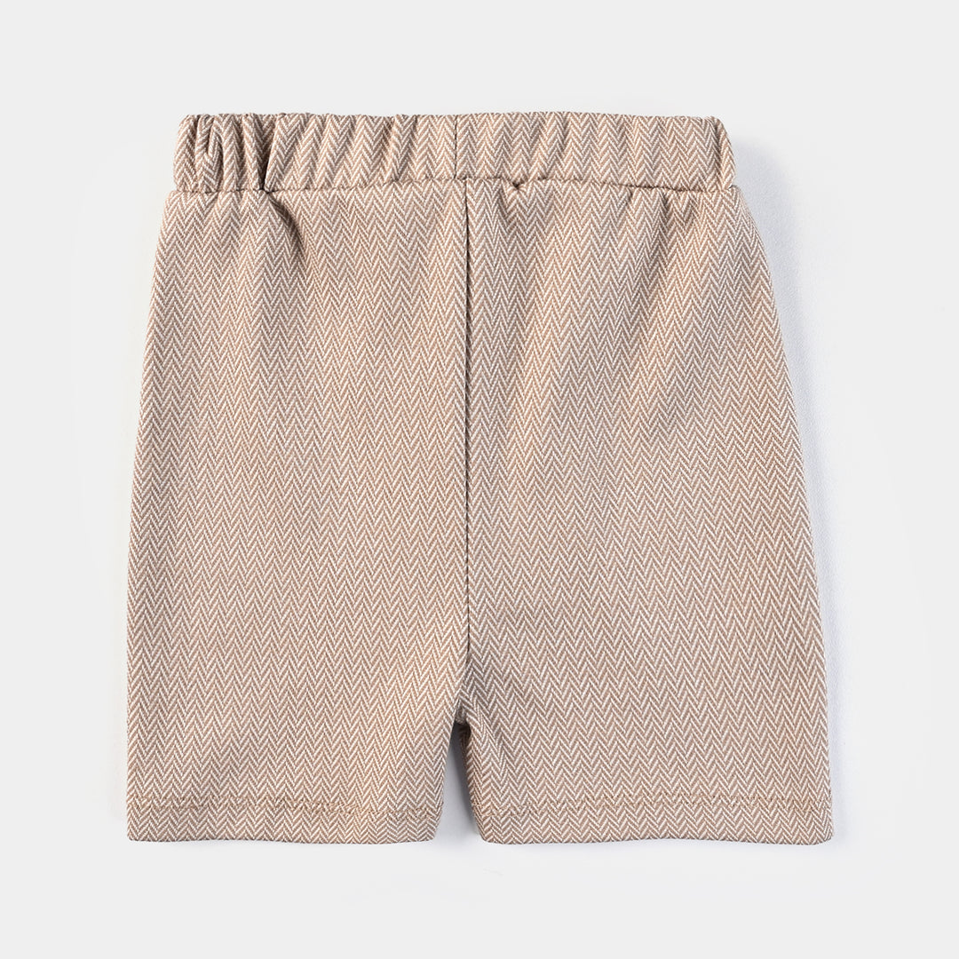 Infant Boys Jacquard Suit (Bear) - Brown