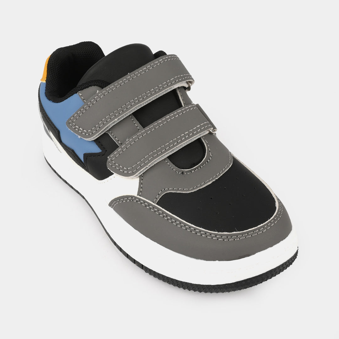 Boys Sneaker 126-9-Grey/Black