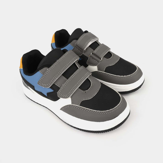 Boys Sneaker 126-9-Grey/Black