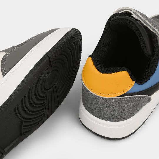 Boys Sneaker 126-9-Grey/Black