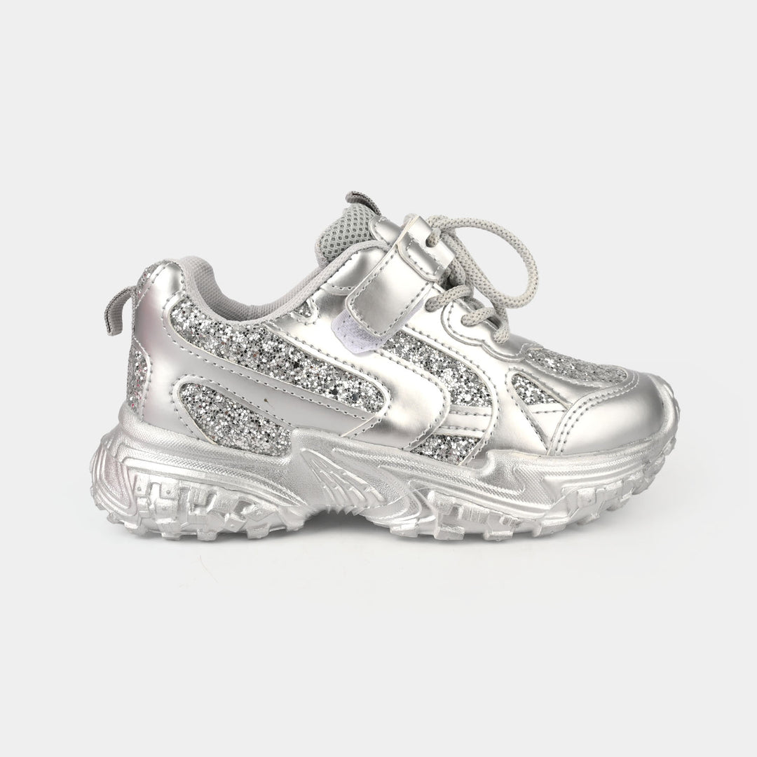 Girls Jogger 126-1-SILVER