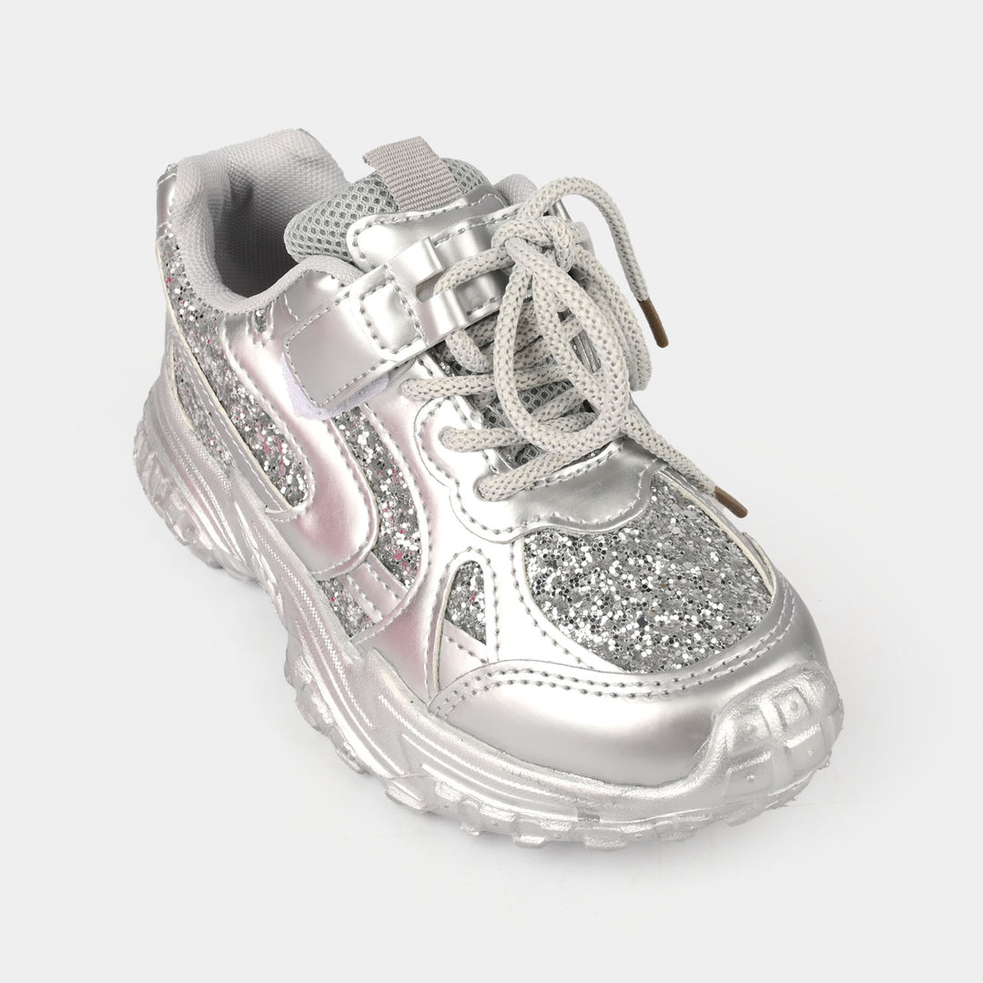 Girls Jogger 126-1-SILVER