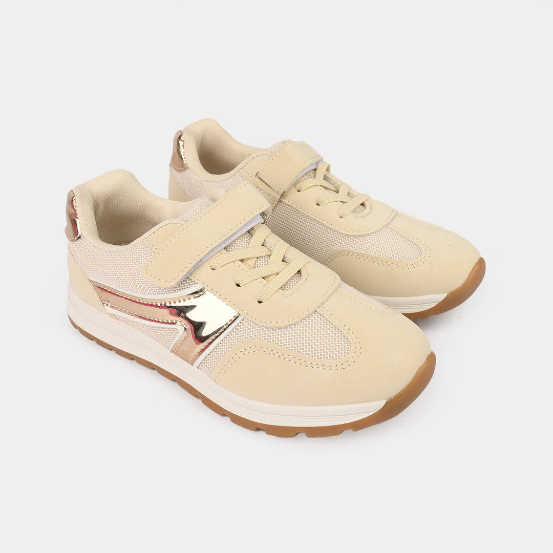 Girls Jogger 126-2-Beige/Golden