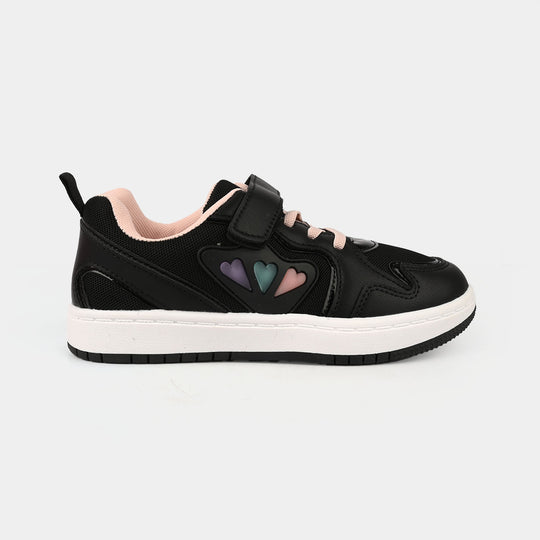 Girls Sneakers 126-12-Black/Pink