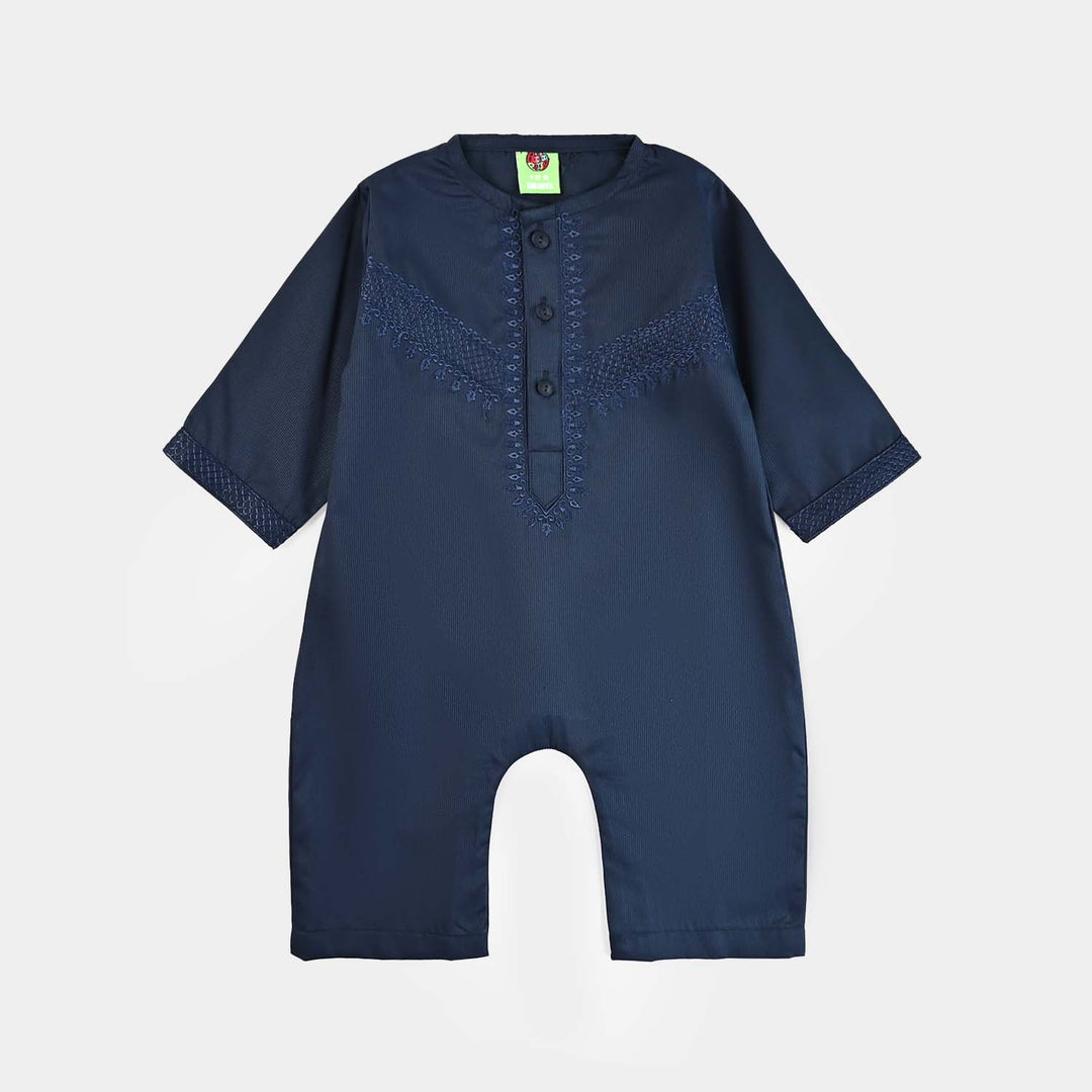 Infant Boys Poly Viscose Romper (Kandora) - Navy
