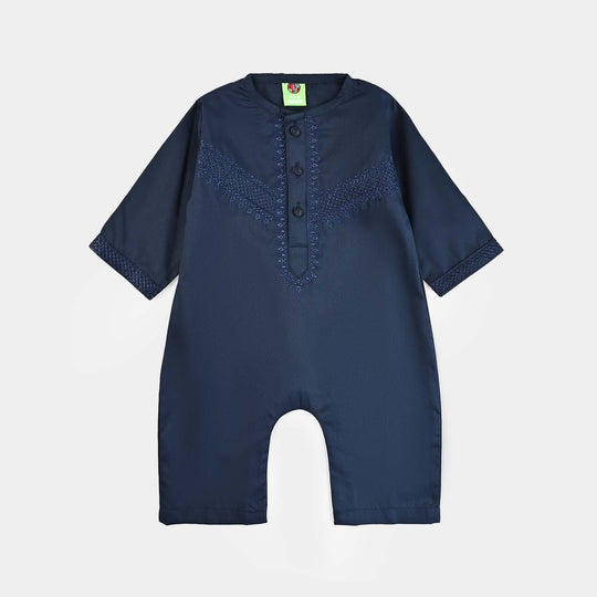 Infant Boys Poly Viscose Romper (Kandora) - Navy