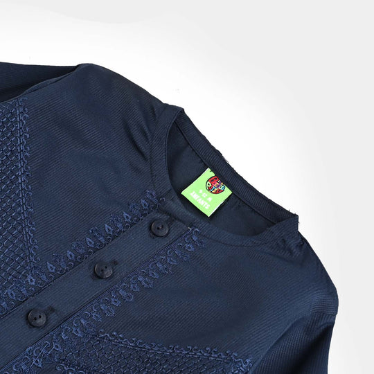 Infant Boys Poly Viscose Romper (Kandora) - Navy