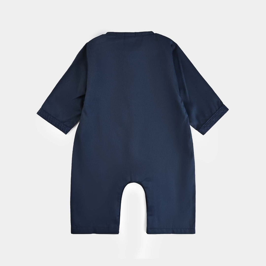 Infant Boys Poly Viscose Romper (Kandora) - Navy