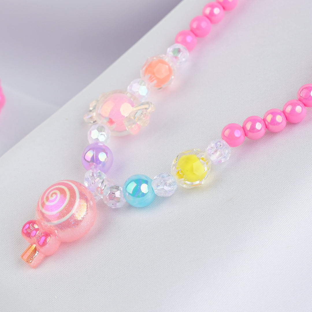 GIRLS CHARM BEADED NECKLACE & BRACELET