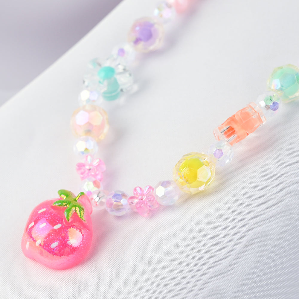 GIRLS CHARM BEADED NECKLACE & BRACELET