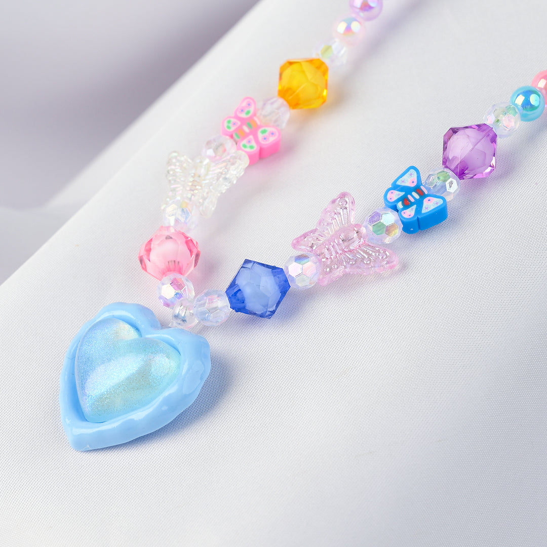 GIRLS CHARM BEADED NECKLACE & BRACELET