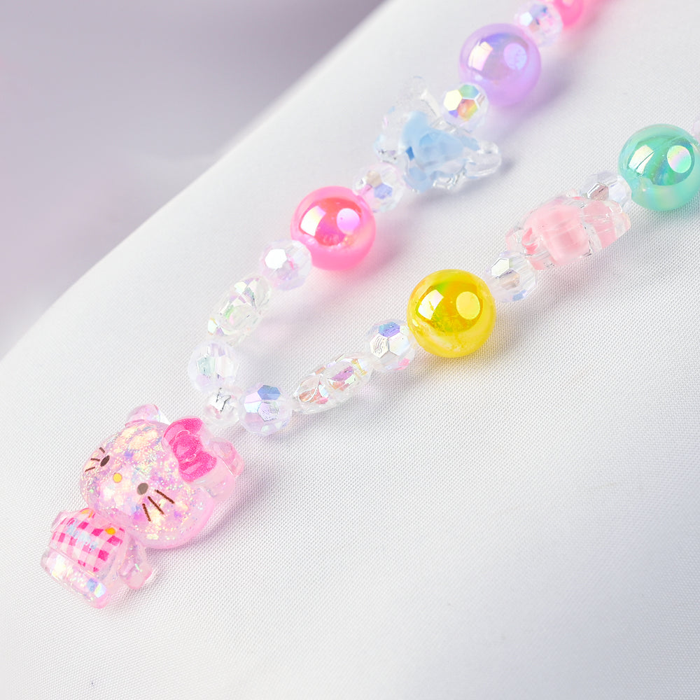 GIRLS CHARM BEADED NECKLACE & BRACELET