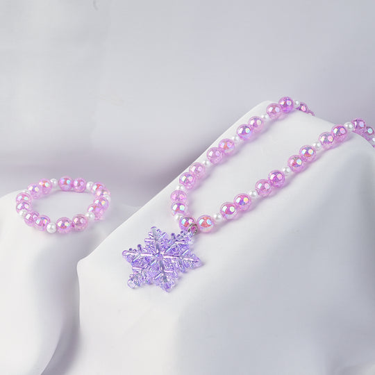 GIRLS CHARM BEADED NECKLACE & BRACELET