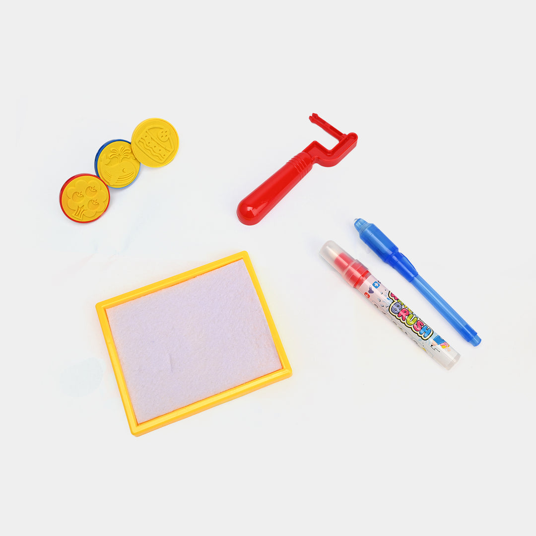 2-in-1 Space-Themed Doodle Mat – Light & Water Drawing Surface for Kids