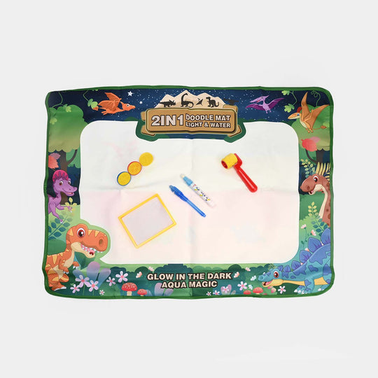 2-in-1 Space-Themed Doodle Mat – Light & Water Drawing Surface for Kids