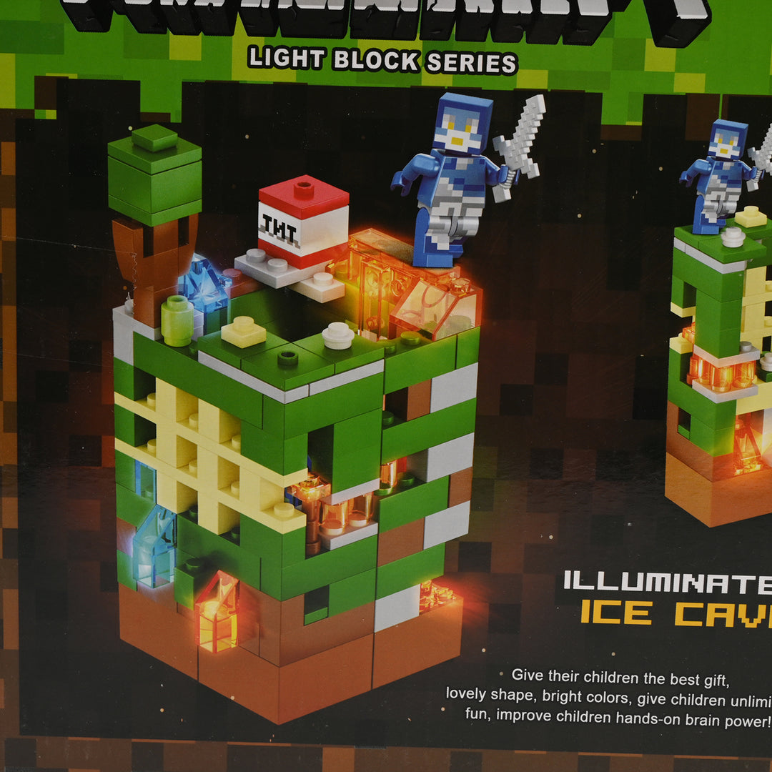 Minecraft Light Block Building Set – 185 Pcs with LED Glow