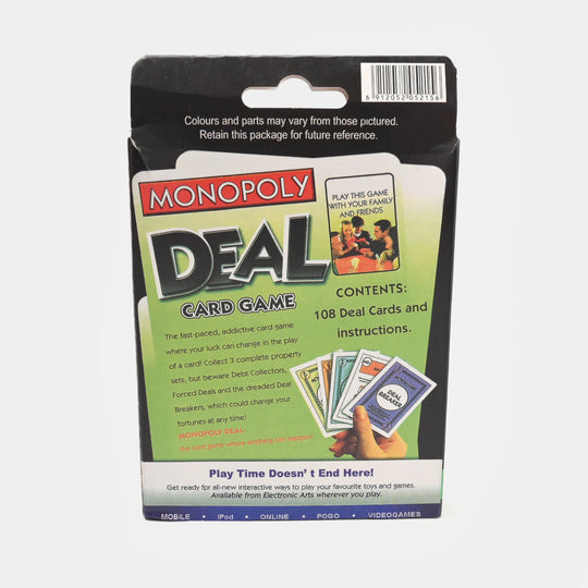 Monopoly Deal Playing Cards Game