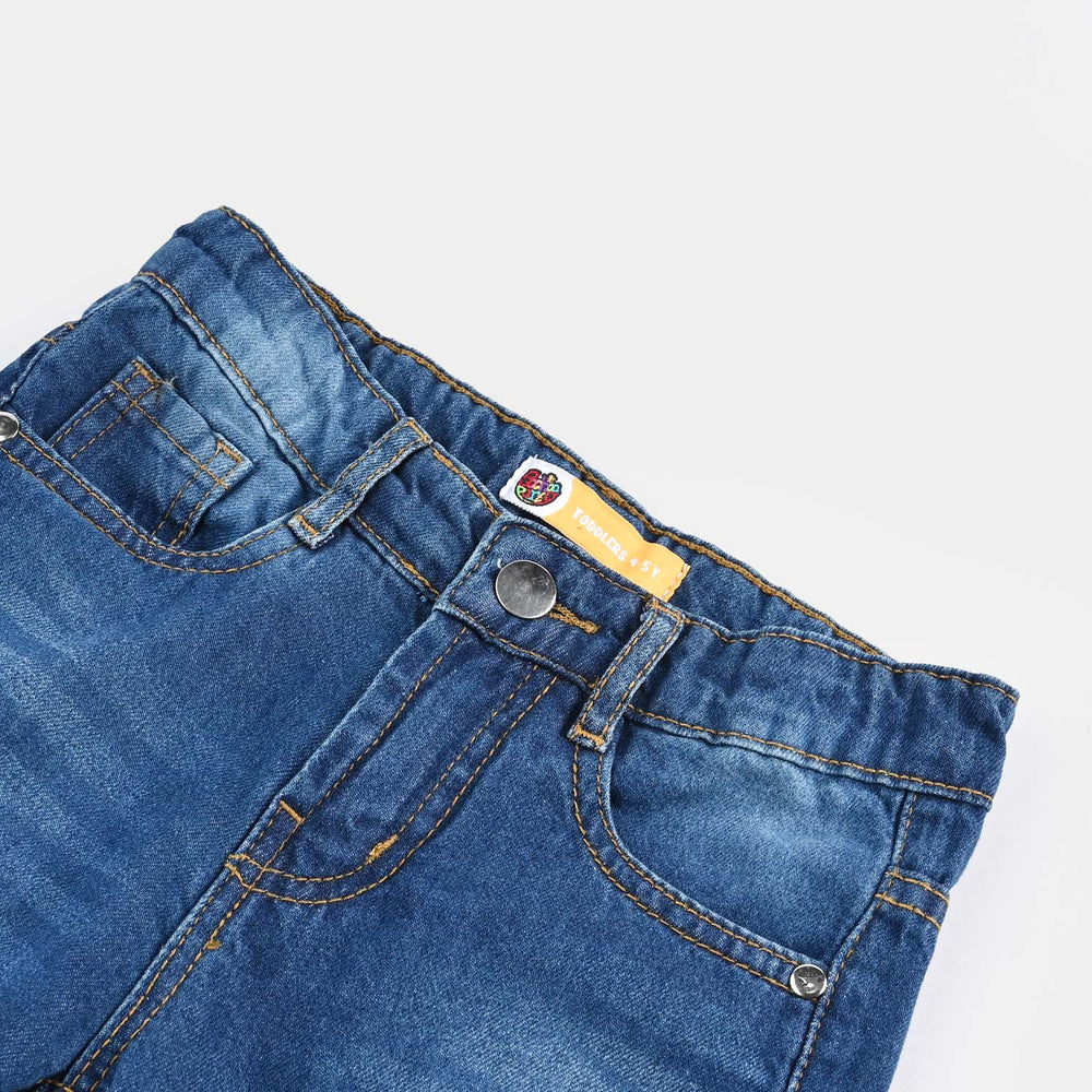 Boys Denim Stretch Short Positive-Mid Blue