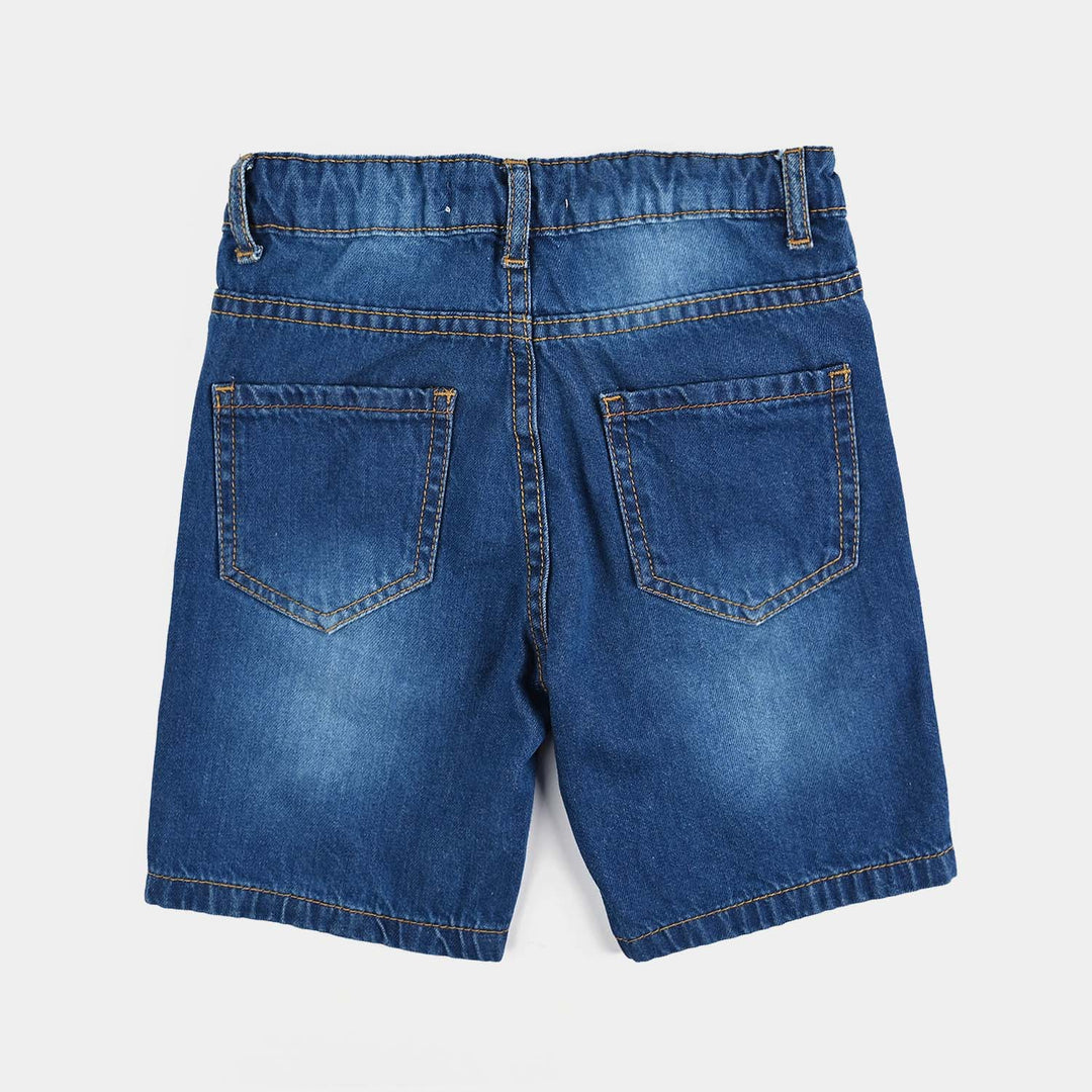 Boys Denim Stretch Short Positive-Mid Blue