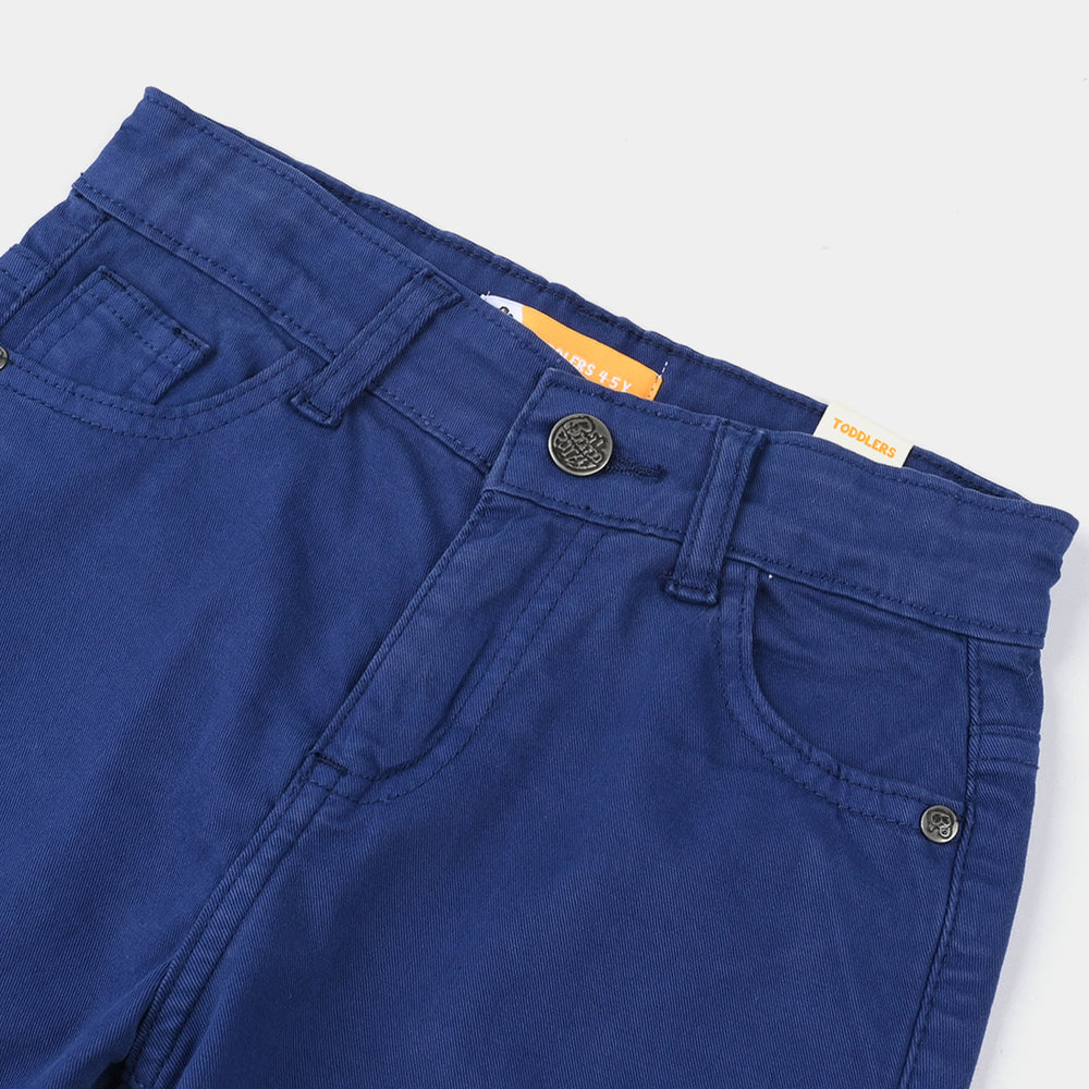Boys Denim Stretch Twill Short Basic-Navy Blue