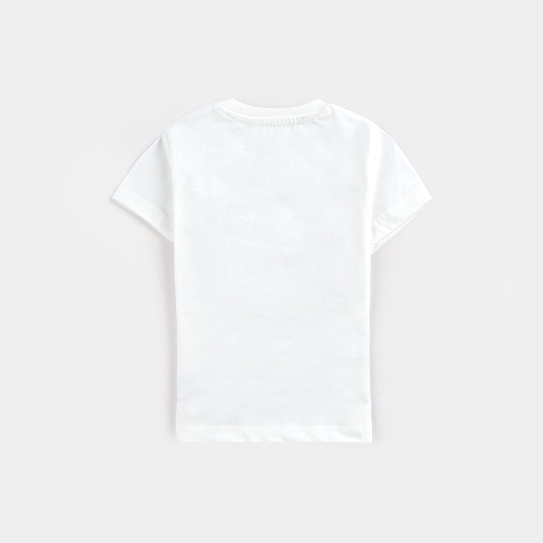 Infant Boys (Sequins Flag) T-Shirt – White