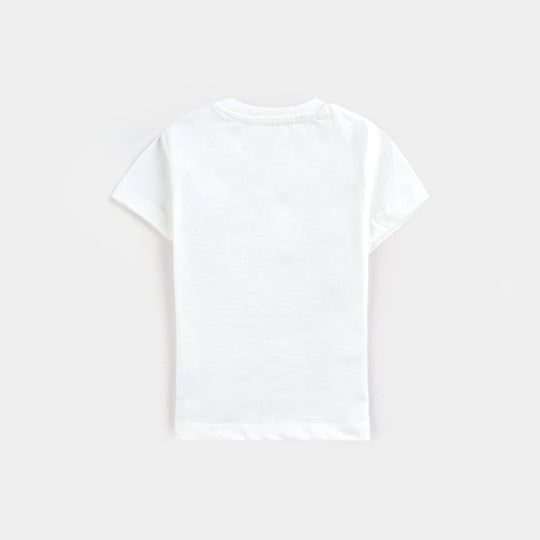 Infant Boys (Sequins Flag) T-Shirt – White