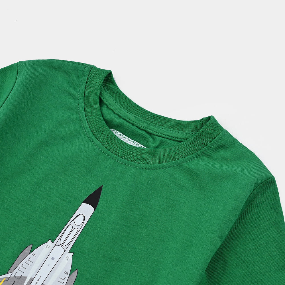 Boys Poly Cotton Jersey T-Shirt H/S 14th AUGUST-Joly Green