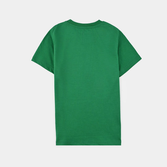 Boys Poly Cotton Jersey T-Shirt H/S 14th AUGUST-Joly Green